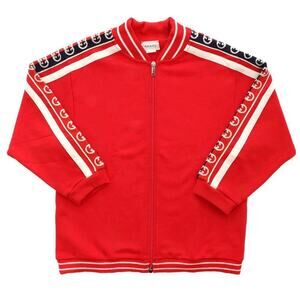 Gucci Kids Red Cotton Track Jacket